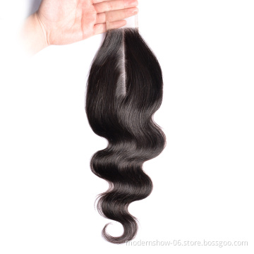 Unprocessed Virgin Cuticle Aligned Human Hair Vendors  2*6 Lace Closures Brazilian Hair